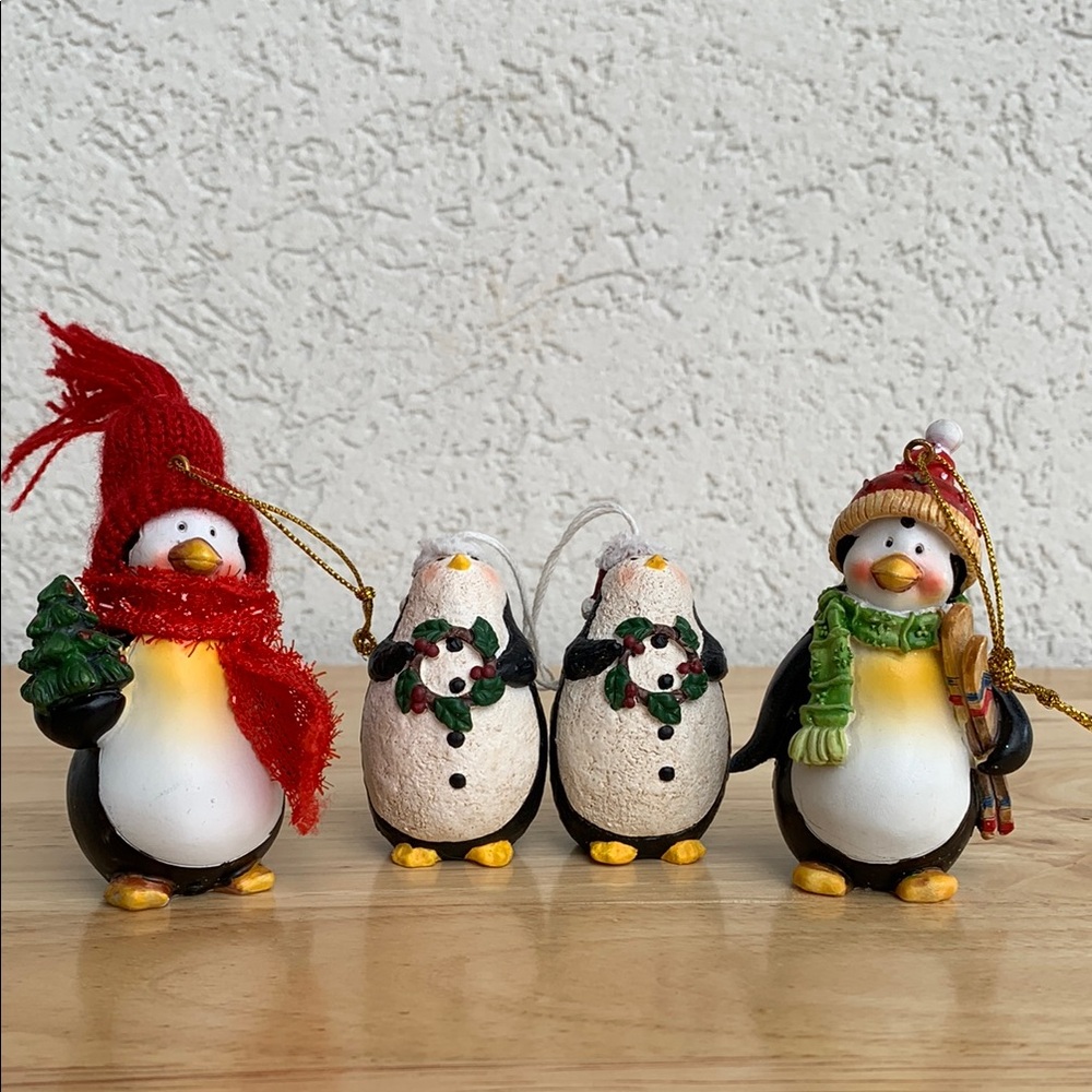 Festive Penguin Ornaments Set of 4